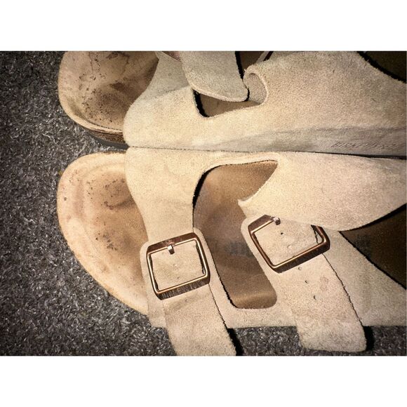 Birkenstock Arizona Taupe Suede Sandals - Picture 5 of 5